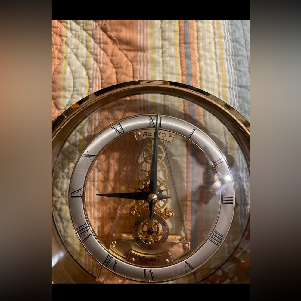 Seiko rare mantle skeleton clock